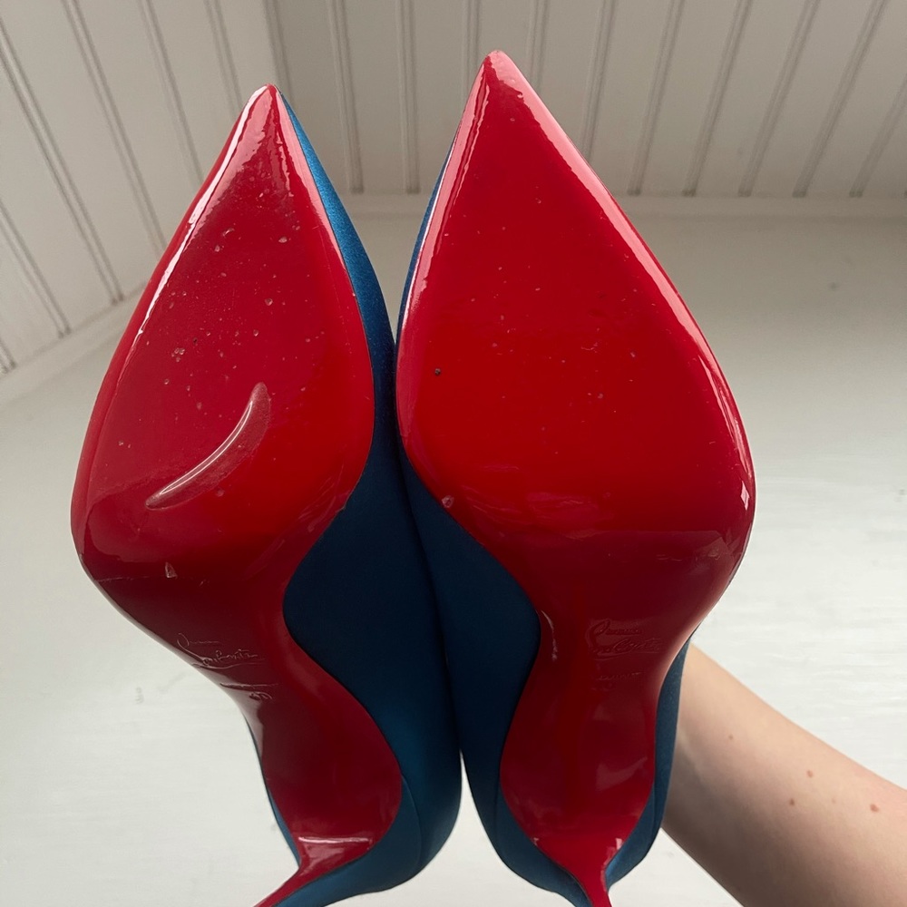 Christian Louboutin beautiful blue heels! Mint condition! - Picture 4 of 6